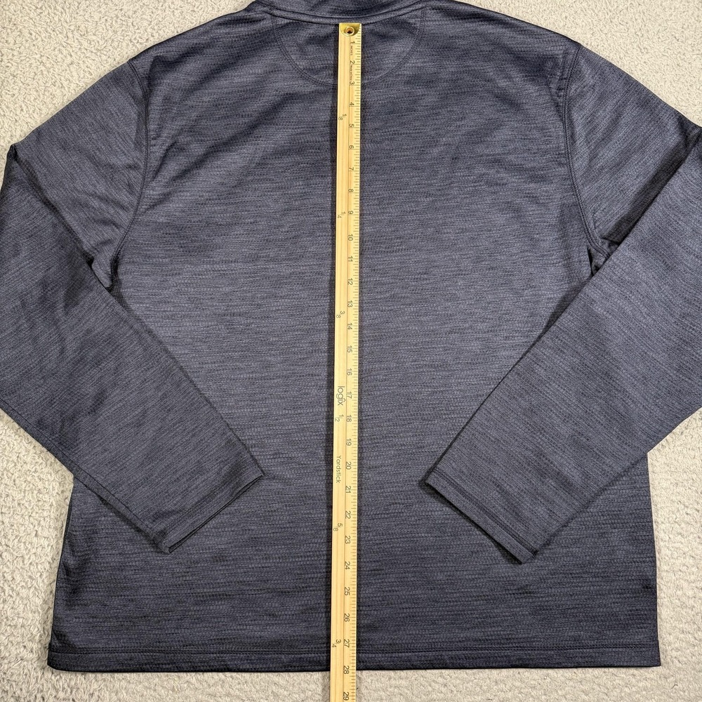 G.H. Bass & Co Pullover Mens XL Blue Fleece 1/4 Zip Chest Pocket Sweatshirt - Picture 9 of 14